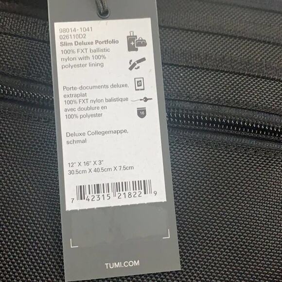 NWT TUMI‎ ALPHA 2 BLACK BAG - Picture 7 of 12
